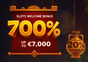 Slots Welcome Bonus 700% up to €7,000